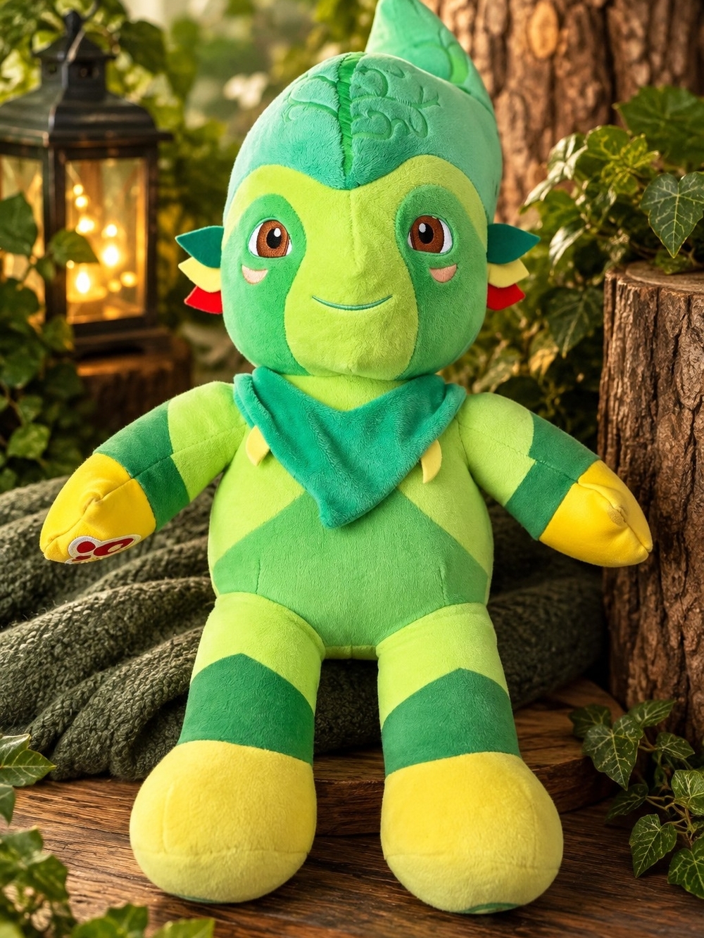 MagiQuest Foli Build-A-Bear 18" Plush Great Wolf Lodge Green Character